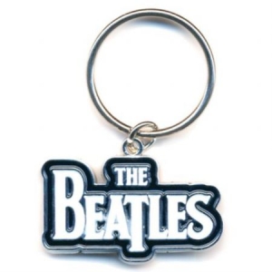 The Beatles - Drop T Logo White Keychain i gruppen MERCHANDISE / Nyckelring / Pop-Rock hos Bengans Skivbutik AB (4168436)