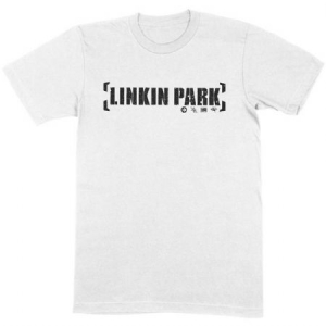 Linkin Park - Linkin Park Unisex T-Shirt: Bracket Logo White i gruppen Minishops / Pod hos Bengans Skivbutik AB (4196184r)