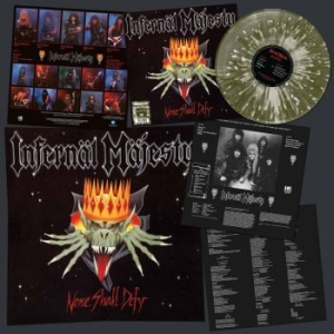 Infernal Majesty - None Shall Defy (Green/White Splatt i gruppen VINYL / Hårdrock/ Heavy metal hos Bengans Skivbutik AB (4206852)