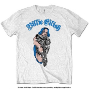 Billie Eilish - Billie Eilish Kids T-Shirt: Bling (Glitter Print) i gruppen ÖVRIGT / MK Test 5 hos Bengans Skivbutik AB (4219876r)