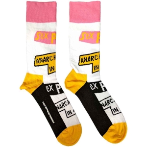 Sex Pistols - Anarchy In The Uk Wht Socks (Eu 40-45) i gruppen MERCHANDISE /  /  hos Bengans Skivbutik AB (4225960)