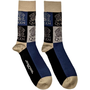 Queen - Crest Blocks Uni Navy Socks (Eu 40-45) i gruppen MERCHANDISE /  /  hos Bengans Skivbutik AB (4225961)