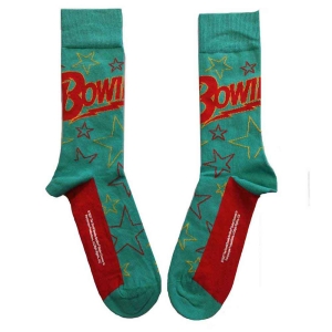 David Bowie - Stars Outline Uni Green Socks (Eu 40-45) i gruppen MERCHANDISE /  /  hos Bengans Skivbutik AB (4225969)