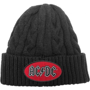 AC/DC - AC/DC Unisex Beanie Hat: Oval Logo (Cable-Knit) i gruppen MERCH / Minsishops-merch / Ac/Dc hos Bengans Skivbutik AB (4235478)
