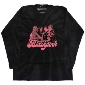Blackpink - Blackpink Unisex Long Sleeved T-Shirt: Photo (Tie Dye) i gruppen Minishops / K-Pop Minishops / Blackpink hos Bengans Skivbutik AB (4235575r)