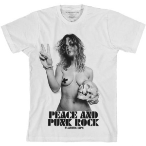 The Flaming Lips - Unisex T-Shirt: Peace & Punk Rock Girl i gruppen CDON - Exporterade Artiklar_Manuellt / T-shirts_CDON_Exporterade hos Bengans Skivbutik AB (4243582r)