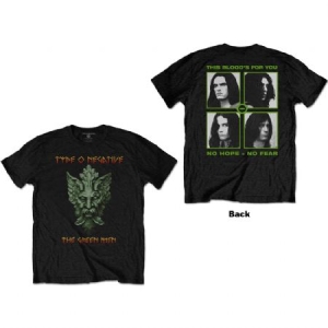 Type O Negative - Unisex T-Shirt: Green Man (Back Print) i gruppen Minishops / Type O Negative hos Bengans Skivbutik AB (4243671r)
