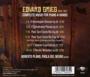 Grieg Edvard Hagerup - Grieg: Complete Music For Piano 4-H i gruppen Externt_Lager / Naxoslager hos Bengans Skivbutik AB (4255656)