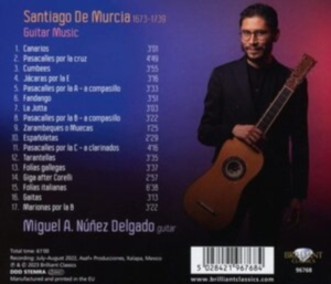 Miguel Alejandro Nunez Delgado - De Murcia: Guitar Music i gruppen Externt_Lager / Naxoslager hos Bengans Skivbutik AB (4261292)