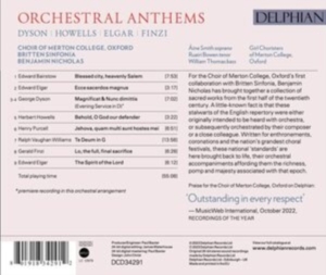 Choir Of Merton College Oxford Br - Orchestral Anthems i gruppen Externt_Lager / Naxoslager hos Bengans Skivbutik AB (4261656)