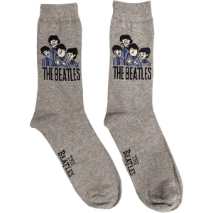 The Beatles - Cartoon Group Uni Grey Socks:7 i gruppen MERCHANDISE / Merch / Pop-Rock hos Bengans Skivbutik AB (4267738)