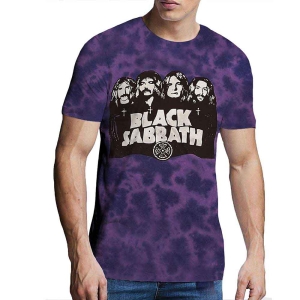 Black Sabbath - Band & Logo Uni Purp Dip-Dye    i gruppen MERCH / T-Shirt / Rockoff_Nya April24 hos Bengans Skivbutik AB (4267797r)