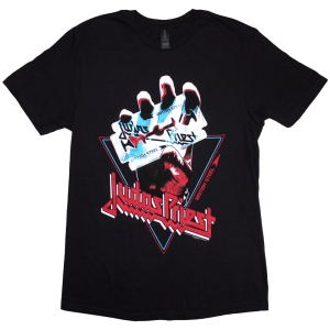 Judas Priest - Unisex T-Shirt: British Steel Hand Triangle (L) i gruppen MERCHANDISE / T-shirt / Hårdrock hos Bengans Skivbutik AB (4267926)