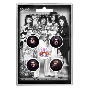 Queen - Faces Retail Packed Button Badge i gruppen MERCHANDISE / Accessoarer / Pop-Rock hos Bengans Skivbutik AB (4271724)