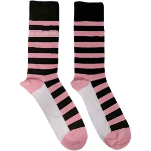 Blackpink - Stripes & Logo Uni Pink Socks (Eu 40-45) i gruppen MERCHANDISE /  /  hos Bengans Skivbutik AB (4271739)