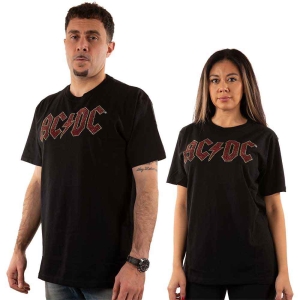 Ac/Dc - Full Colour Logo Diamante Uni Bl    i gruppen MERCHANDISE / T-shirt / Hårdrock hos Bengans Skivbutik AB (4272915r)