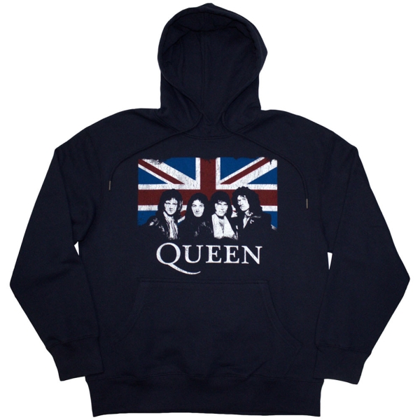 Queen - Unisex Pullover Hoodie: Union Jack i gruppen MERCHANDISE / Hoodies / Pop-Rock hos Bengans Skivbutik AB (4273059)