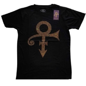 Prince - Prince Unisex T-Shirt: Gold Symbol (Diamante) i gruppen CDON - Exporterade Artiklar_Manuellt / T-shirts_CDON_Exporterade hos Bengans Skivbutik AB (4280234r)