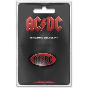 AC/DC - AC/DC Mini Pin Badge: Oval Logo i gruppen MERCHANDISE / Pin-Button Badge / Hårdrock hos Bengans Skivbutik AB (4284679)