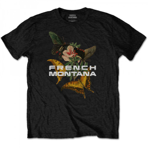 French Montana - Unisex T-Shirt: Butterfly i gruppen VI TIPSAR / Tips Tröjor hos Bengans Skivbutik AB (4285352r)