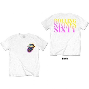 The Rolling Stones - Unisex T-Shirt: Sixty Gradient Text (Back Print) i gruppen Kampanjer / Tips Tröjor hos Bengans Skivbutik AB (4285436r)