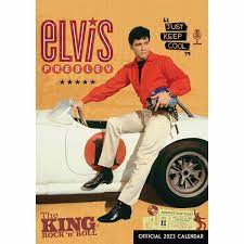 Elvis Presley - Elvis Presley 2023 Calendar A3, Official Product i gruppen Kampanjer / Tips Kalendrar hos Bengans Skivbutik AB (4291491)