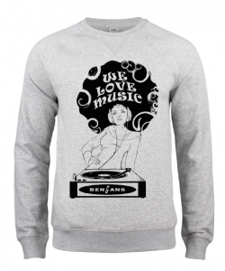 Bengans Sweatshirt - We Love Music i gruppen MERCH / T-Shirt / Sommar T-shirt 23 hos Bengans Skivbutik AB (4294065r)