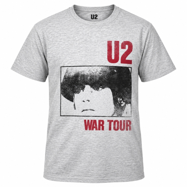U2 - War Tour Uni Grey T-Shirt i gruppen MERCH / Kläder / T-shirts hos Bengans Skivbutik AB (4302910r)