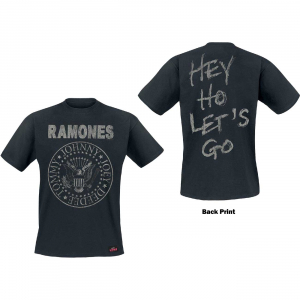 Ramones - Seal Hey Ho (Small) Unisex Back Print T-Shirt i gruppen VI TIPSAR / Tips Tröjor hos Bengans Skivbutik AB (4303382)