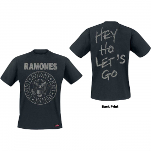 Ramones - Seal Hey Ho (X-Large) Unisex Back Print T-Shirt i gruppen ÖVRIGT / BW-T-shirts hos Bengans Skivbutik AB (4303385)