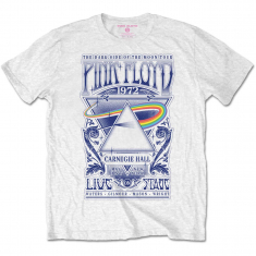 Pink Floyd - Carnegie Hall Poster (Medium) Unisex White T-Shirt i gruppen MERCH / T-Shirt / Sommar T-shirt 23 hos Bengans Skivbutik AB (4303395)