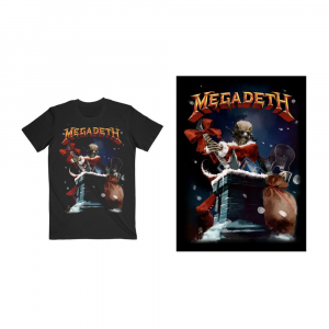 Megadeath - Santa Vic Chimney (Medium) Unisex T-Shirt i gruppen MERCH / T-Shirt / Sommar T-shirt 23 hos Bengans Skivbutik AB (4304023)