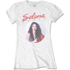 Selena Gomez - 80's Glam (Large) Ladies White T-Shirt i gruppen ÖVRIGT / BW-T-shirts hos Bengans Skivbutik AB (4304068)