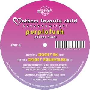Mothers Favorite Child & Saeeda Wright - Purple Funk (Opoloppo Remixes) i gruppen VINYL / RnB-Soul hos Bengans Skivbutik AB (4306354)