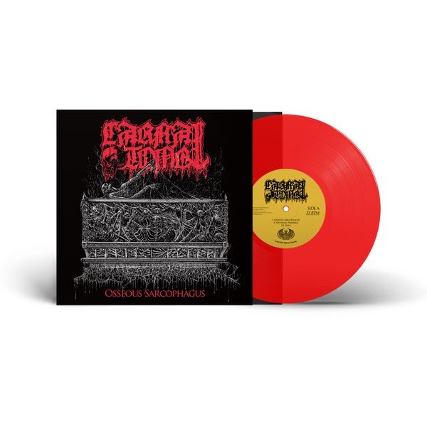 Carnal Tomb - Osseous Sarcophagus (10" Red Vinyl) i gruppen VINYL / Hårdrock/ Heavy metal hos Bengans Skivbutik AB (4308281)