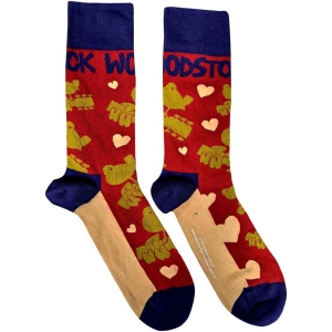 Woodstock - Birds & Hearts Uni Red Socks (Eu 40-45) i gruppen MERCHANDISE /  /  hos Bengans Skivbutik AB (4314444)