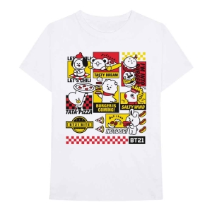 Bt21 - Bite Fast Food Uni Wht    i gruppen MERCHANDISE / T-shirt / K-Pop hos Bengans Skivbutik AB (4320832r)