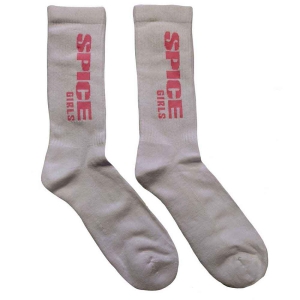 Spice Girls - Logo Uni Wht Socks (Eu 40-45) i gruppen MERCHANDISE / Strumpor / Pop-Rock hos Bengans Skivbutik AB (4338303)