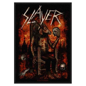 Slayer - Devil On Throne Standard Patch i gruppen MERCHANDISE / Tygmärke / Hårdrock hos Bengans Skivbutik AB (4379243)