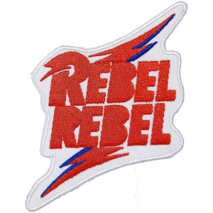 David Bowie - Rebel Rebel Woven Patch i gruppen MERCHANDISE / Merch / Pop-Rock hos Bengans Skivbutik AB (4379814)
