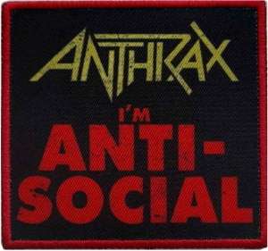 Anthrax - Anti-Social Printed Patch i gruppen MERCHANDISE / Accessoarer / Hårdrock hos Bengans Skivbutik AB (4379907)