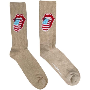 Rolling Stones - Us Tongue Uni Natrl Socks (Eu 40-45) i gruppen MERCHANDISE /  /  hos Bengans Skivbutik AB (4395740)