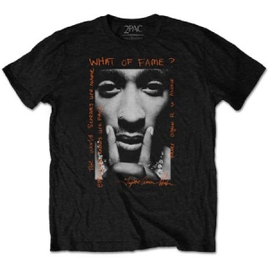 Tupac - Unisex T-Shirt: What Of Fame? (Small) i gruppen CDON - Exporterade Artiklar_Manuellt / T-shirts_CDON_Exporterade hos Bengans Skivbutik AB (4400393)