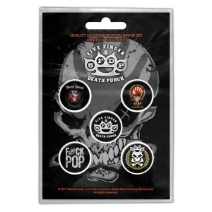 Five Finger Death Punch - Ffdp Button Badge Pack i gruppen MERCHANDISE / Merch / Hårdrock hos Bengans Skivbutik AB (4400521)
