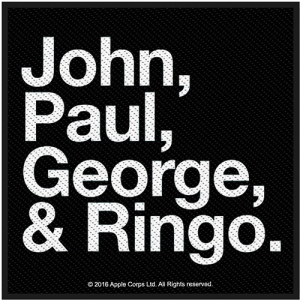 The Beatles - John Paul George & Ringo Standard Patch i gruppen MERCHANDISE / Merch / Pop-Rock hos Bengans Skivbutik AB (4400541)