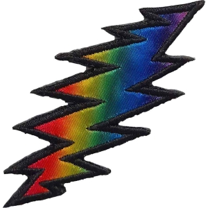 Grateful Dead - Lightning Rainbow Woven Patch i gruppen MERCHANDISE / Tygmärke / Pop-Rock hos Bengans Skivbutik AB (4400546)