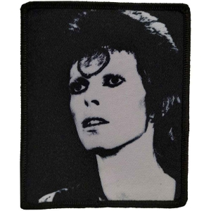 David Bowie - Black & White Printed Patch i gruppen MERCHANDISE / Tygmärke / Pop-Rock hos Bengans Skivbutik AB (4400561)