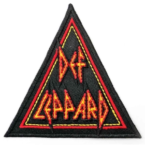 Def Leppard - Tri Logo Woven Patch i gruppen MERCHANDISE / Tygmärke / Hårdrock hos Bengans Skivbutik AB (4400563)