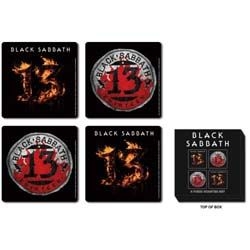 Black Sabbath - 13 4 Piece Set Cork Coaster i gruppen MERCHANDISE / Merch / Hårdrock hos Bengans Skivbutik AB (4400636)