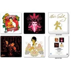 Elvis Presley - Coaster Set: Mixed Designs i gruppen ÖVRIGT / Merchandise hos Bengans Skivbutik AB (4400642)
